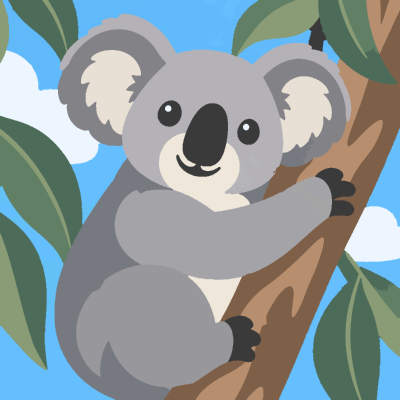 Koala paint-by-number coloring picture