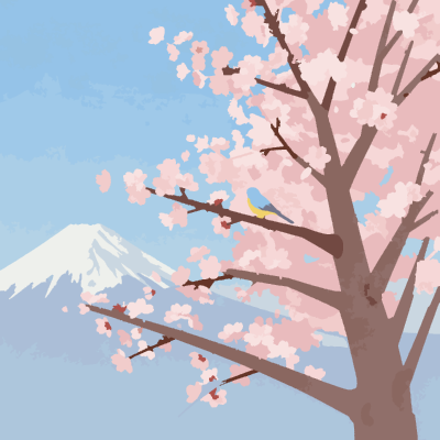 Blossom & Bluebird paint-by-number coloring picture