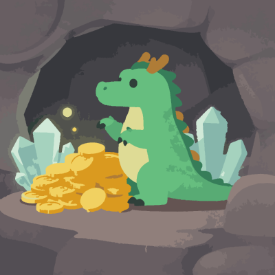Dragon's Treasure paint-by-number coloring picture