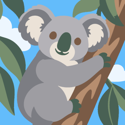 Koala (Easy) paint-by-number coloring picture