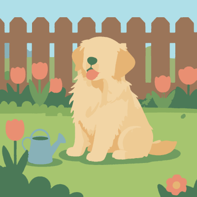 Puppy (Easy) paint-by-number coloring picture