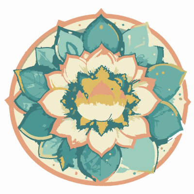 Lotus Bloom Mandala paint-by-number coloring picture