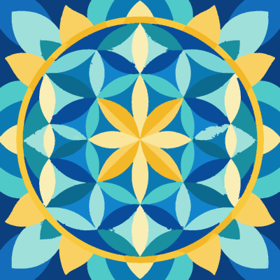 Flower Of Life paint-by-number coloring picture
