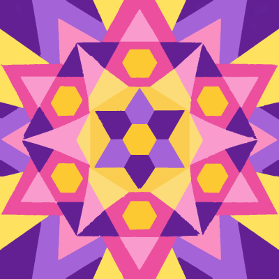 Geometric paint-by-number coloring picture