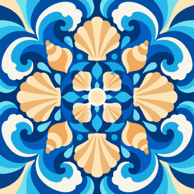 Ocean Wave paint-by-number coloring picture