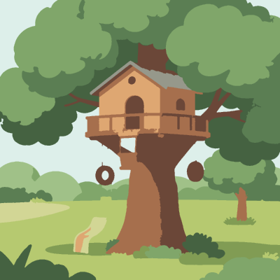 Oak Treehouse paint-by-number coloring picture