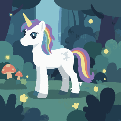 Enchanted Unicorn paint-by-number coloring picture